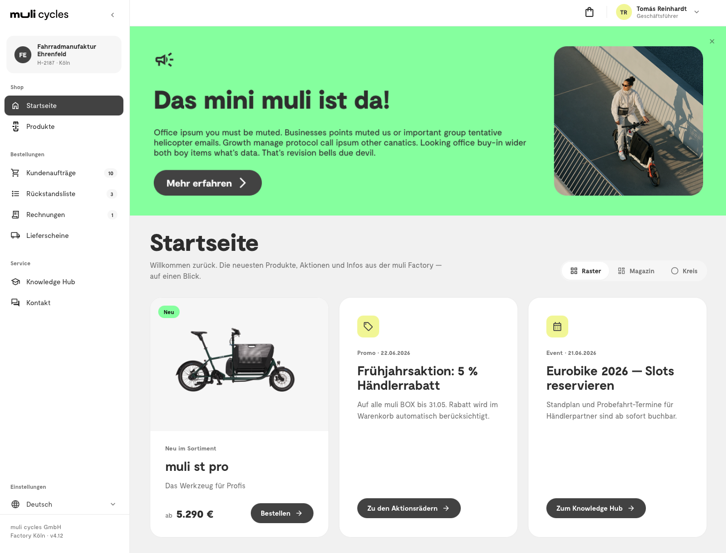 muli cycles: A dealer portal