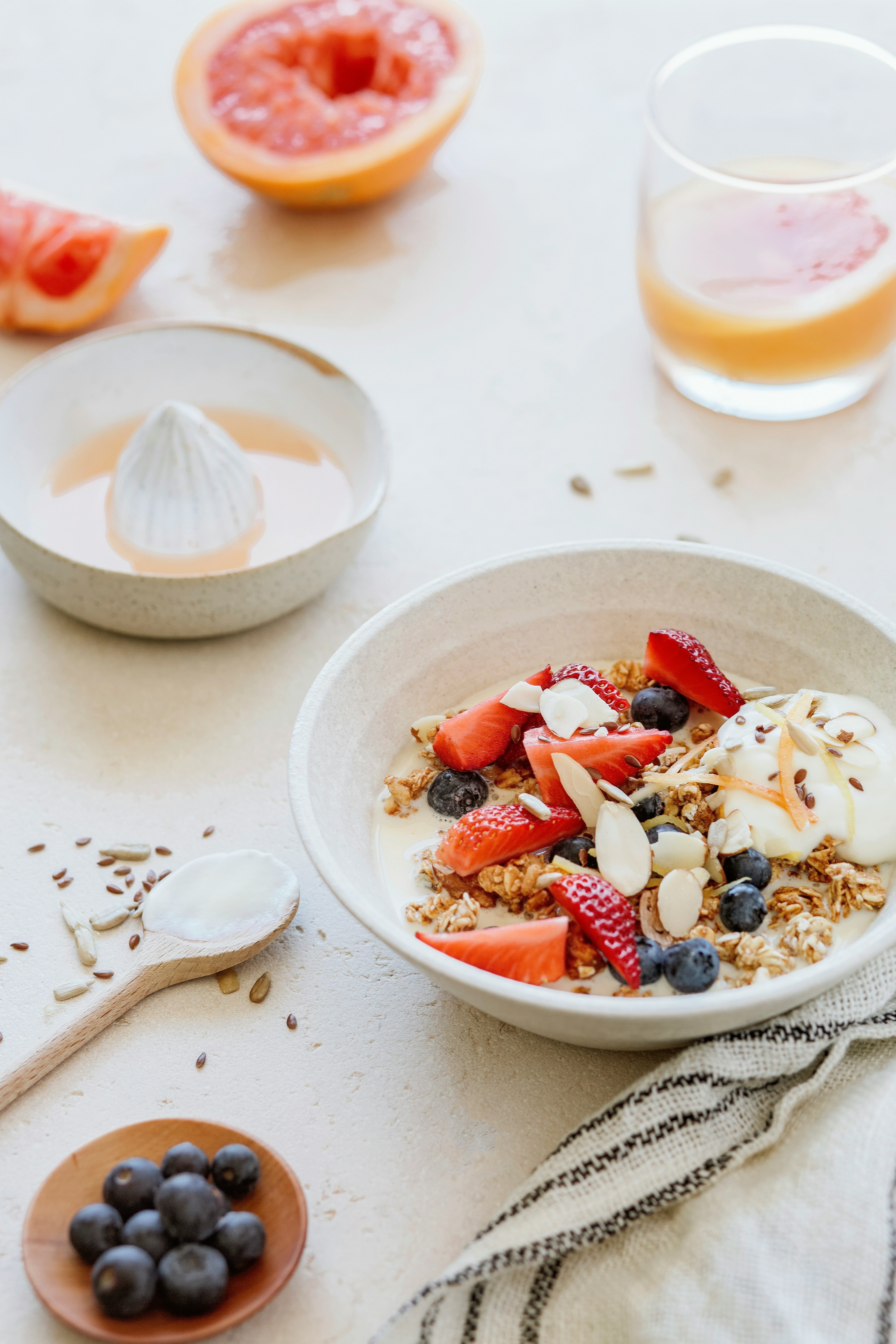 Müsli, Obst, Kaffee oder Tee?